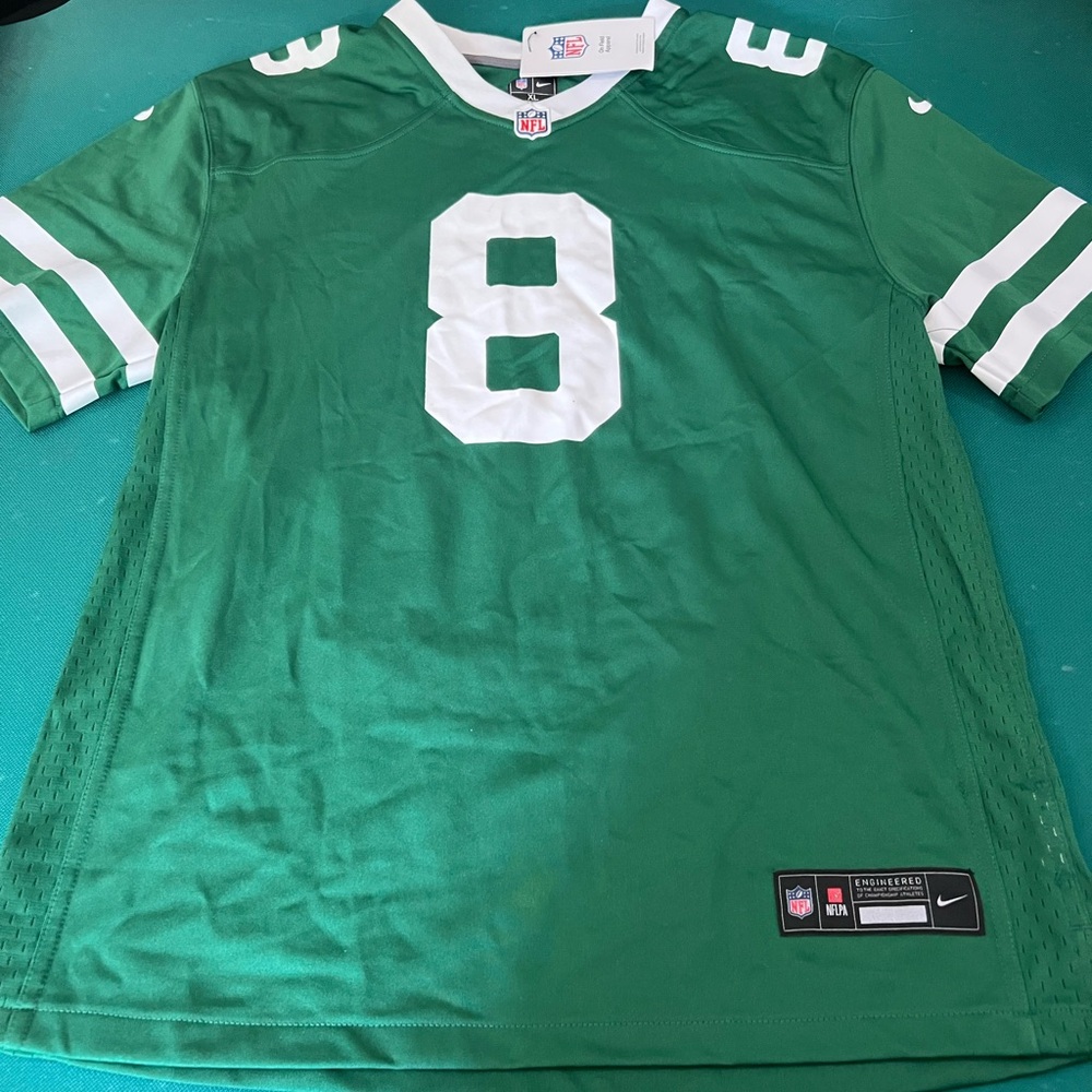 Nike NFL Green Football Jersey with White Number 8 Aaron Rodger’s
